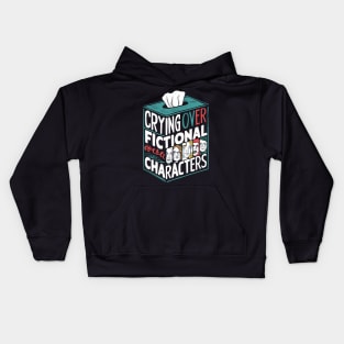 Crying Over Fictional Characters Kids Hoodie